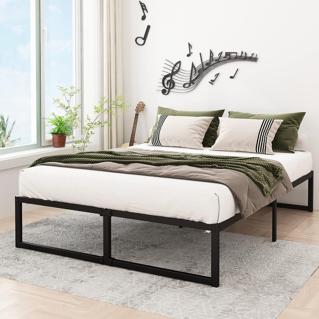 14 Inch California King Heavy Duty Metal Platform Bed Frame, Black B8587