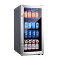 Black Stainless Steel and Glass Door Beverage Cooler O892