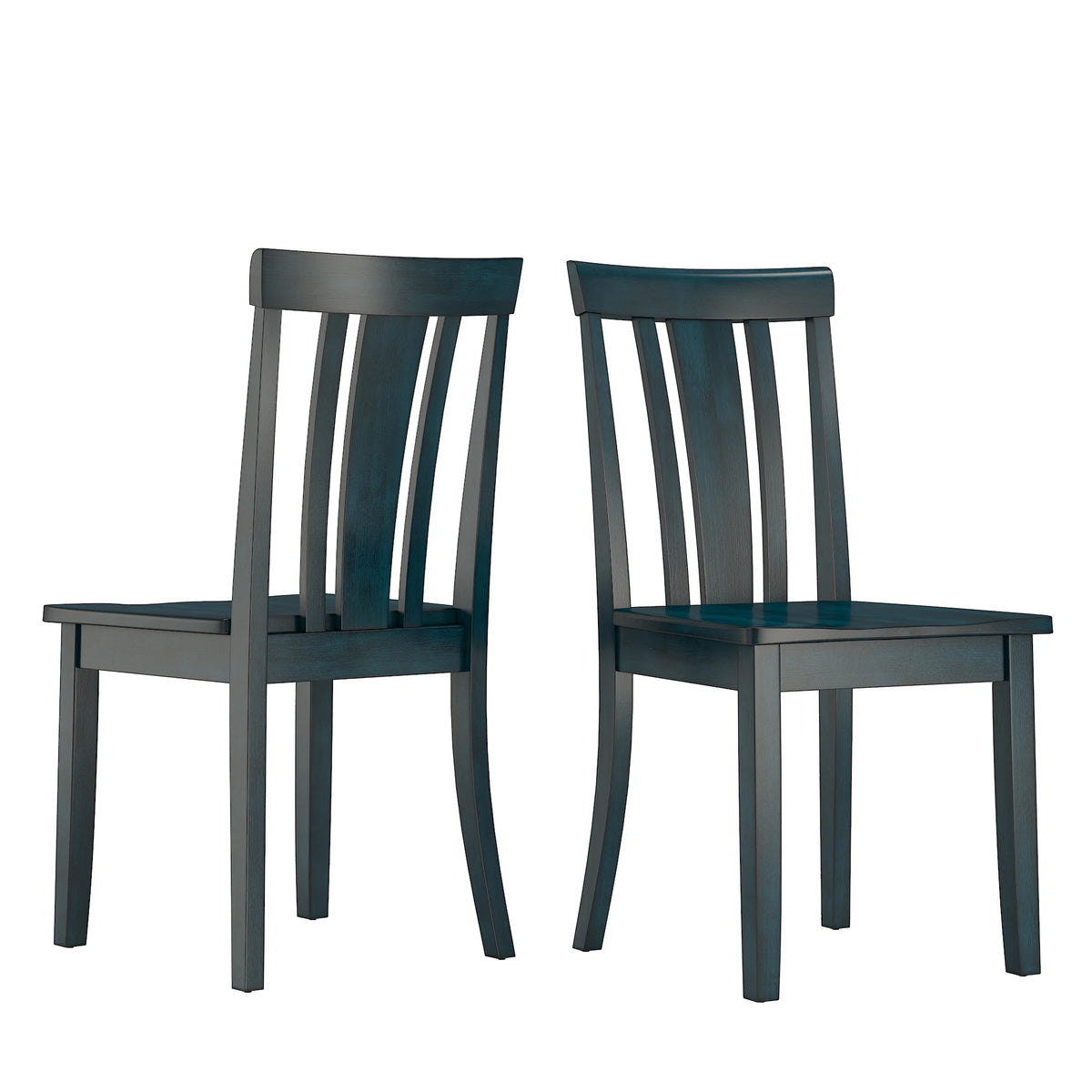 Large Wood Dining Set with 6 Slat Back Chairs G396801