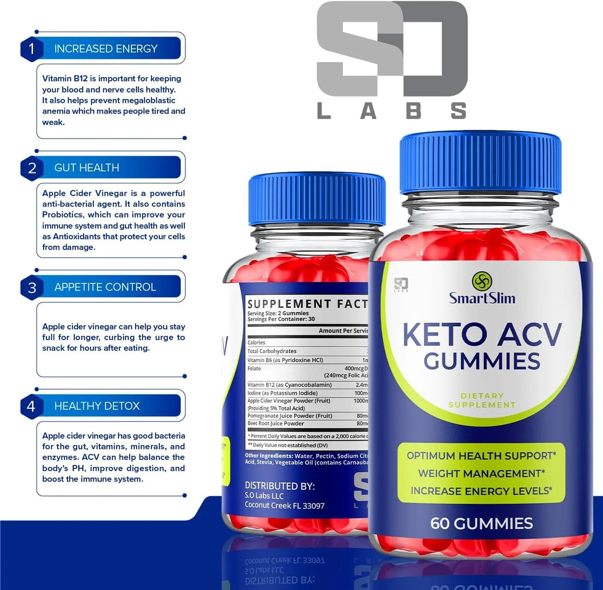 (5 Pack) 1000MG Apple Cider Vinegar Keto Gummies (300 Gummies) S7017