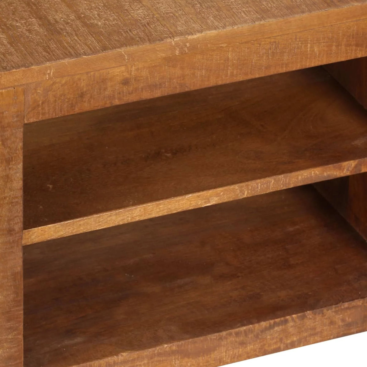 Mango Wood TV Stand with Cabinet and 2 Storage Compartments T581