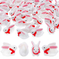40 Pcs Resin Rabbit Figurines with Red Scarf T5262