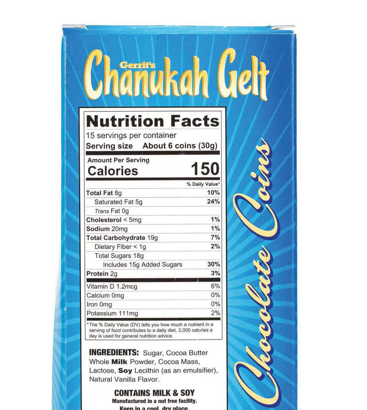 Chanukah Gelt Tower Box 1 lb S831