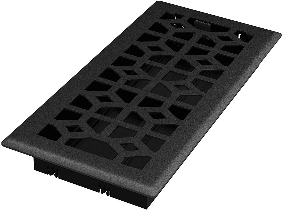 Black Iron 4x10 Inch Floor Register, 5 Count A779183