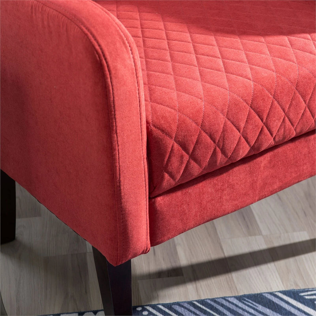 Upholstered Wingback Accent Chair with Quilted Back & Seat S932
