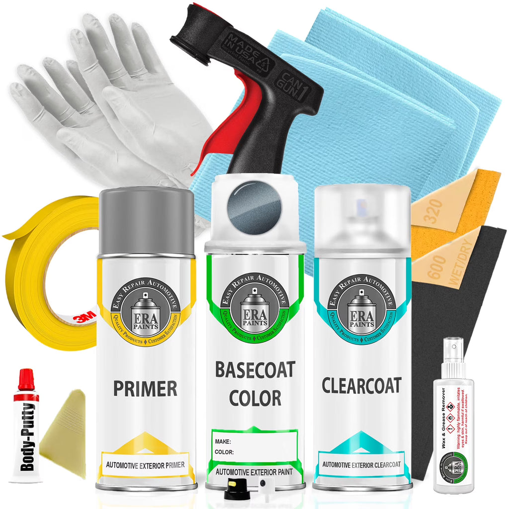 Blue Gray Metallic Automotive Touch Up Paint Spray Pro Kit B2573