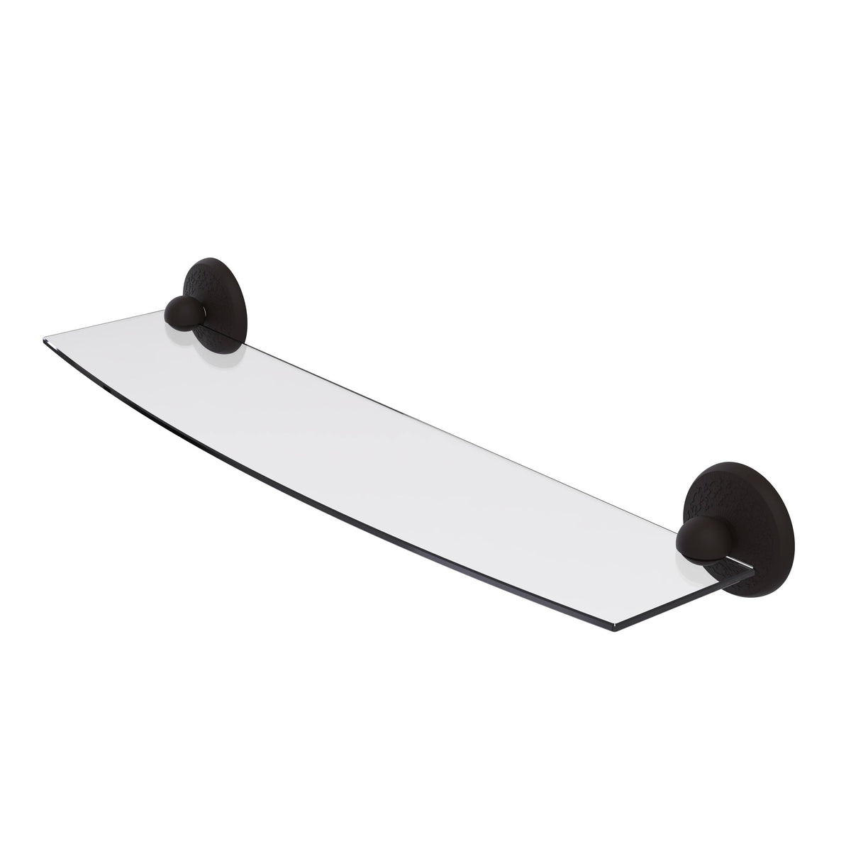 Polished Chrome 24 inch Glass Shelf V15002
