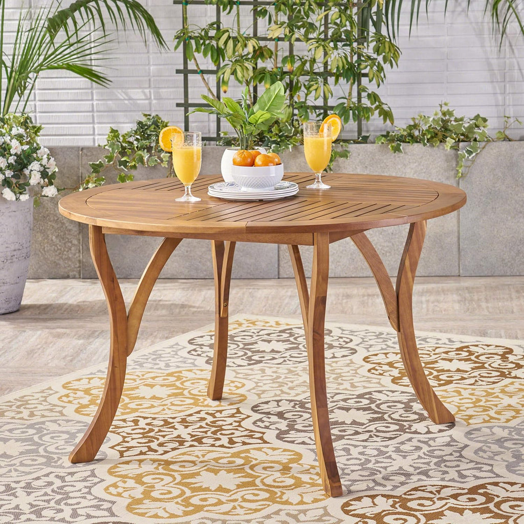 Round Acacia Wood Dining Table M318