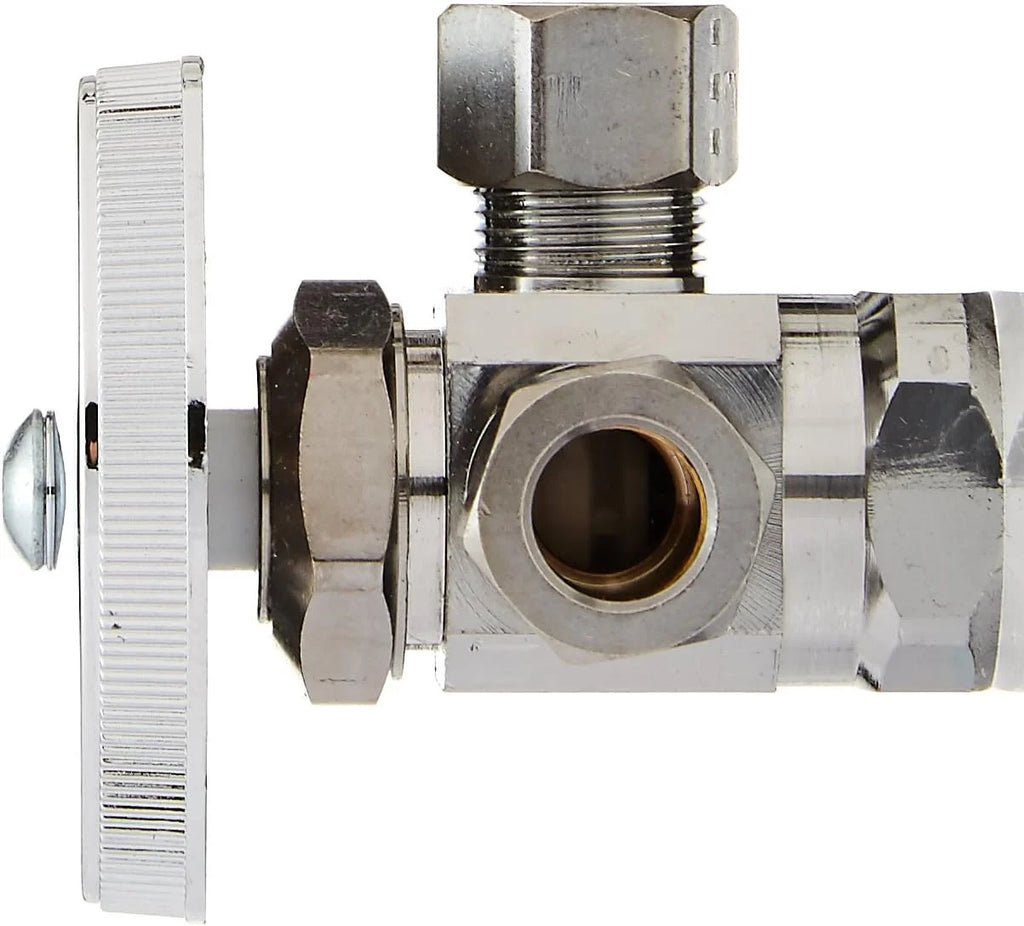 Chrome Dual Outlet Stop With Female Iron Pipe Inlet 1/2-Inch W580645