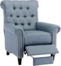 Linen Tufted Push Back Recliner Armchair D55089
