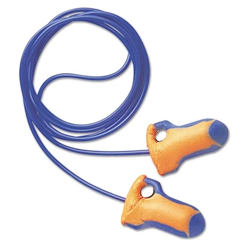 Lt-30 Laser Trak Single-Use Earplugs, Corded, 32nrr, Orange/blue, 100 Pairs G972123