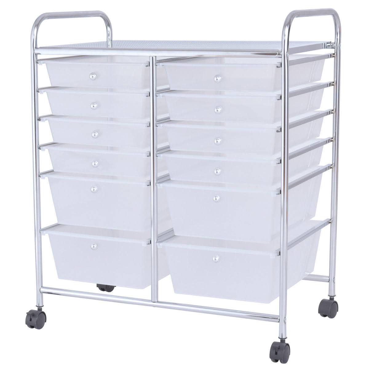12 Storage Drawer Rolling Cart E780