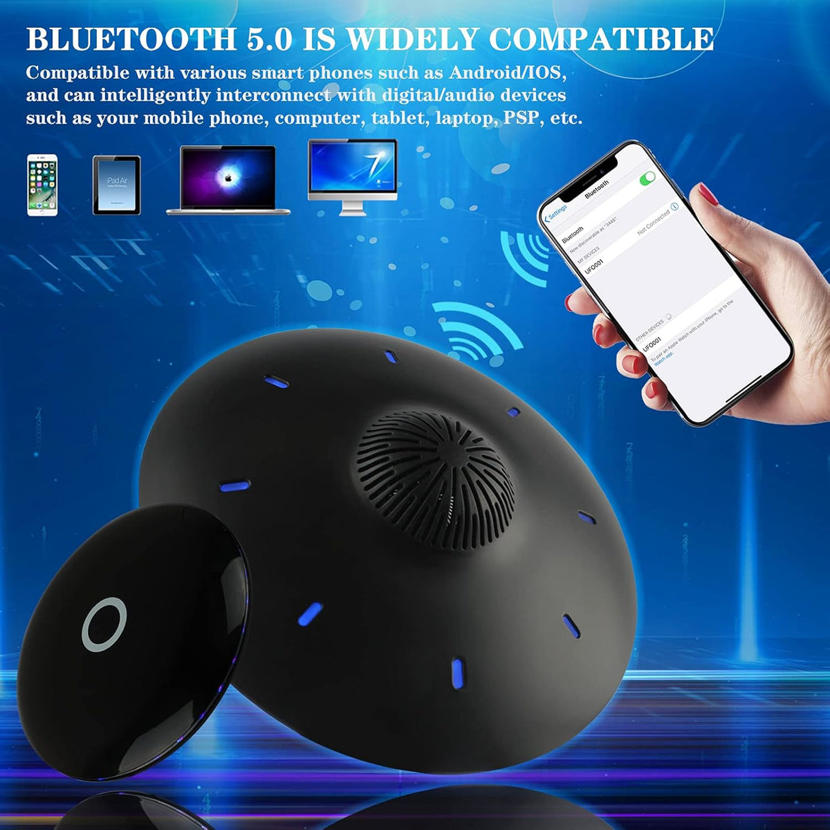 Magnetic Levitating Bluetooth Speaker with LED Lights Base P600964