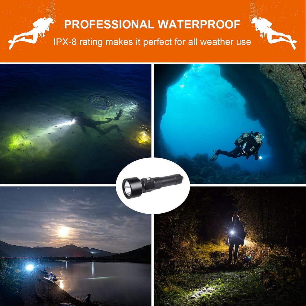 1300 Lumens IPX-8 Waterproof Dive Light M444284