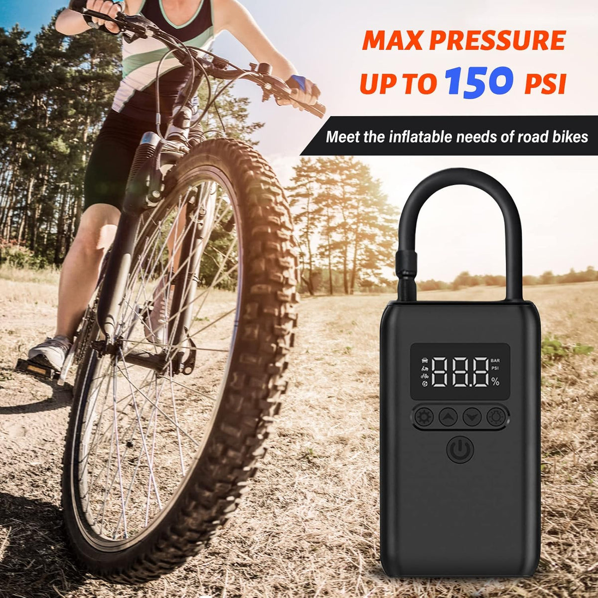Portable 12V DC Electric 150PSI Air Compressor Tire Pump Inflator P513375