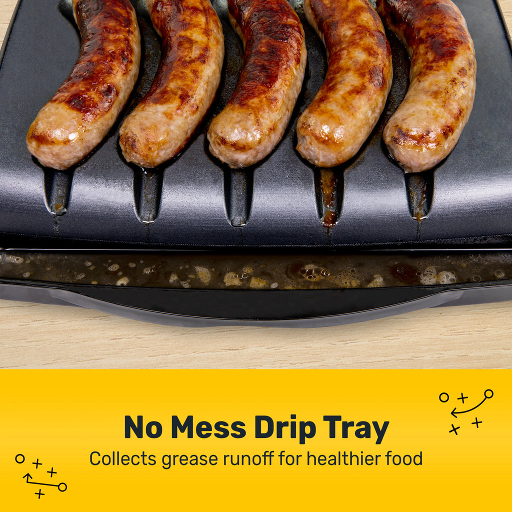 5 Link Electric Sausage and Brat Grill with Oil Drip Tray G93599