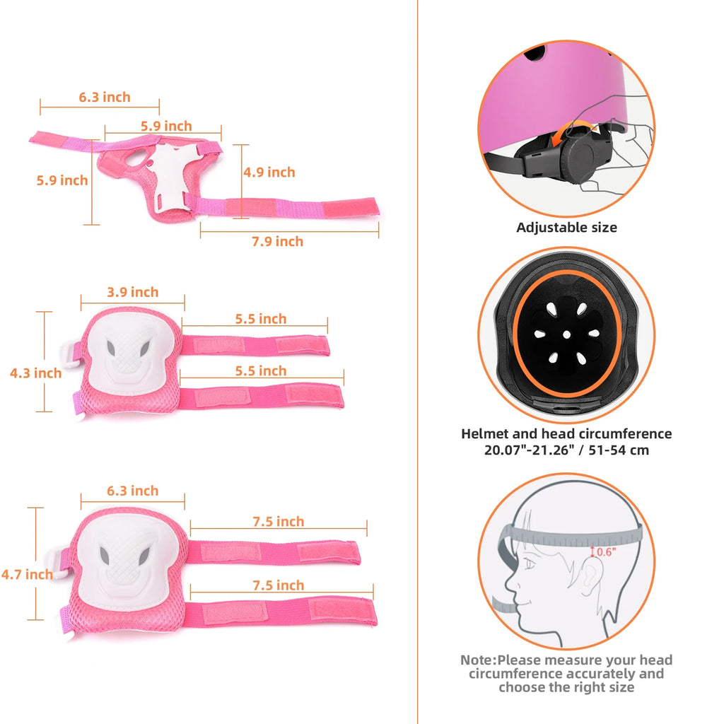 Kids Bike Helmet with Knee Elbow Pads Wrist Guards S9522