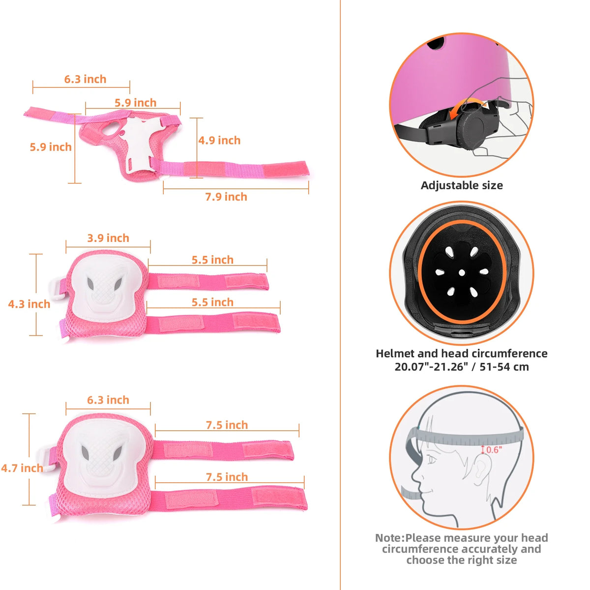 Kids Bike Helmet with Knee Elbow Pads Wrist Guards S9522