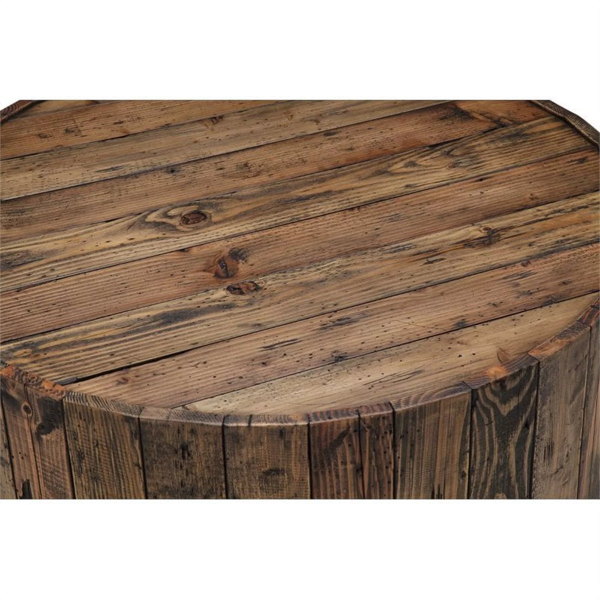 2 Piece Rustic Pine Coffee and End Table Set K159195