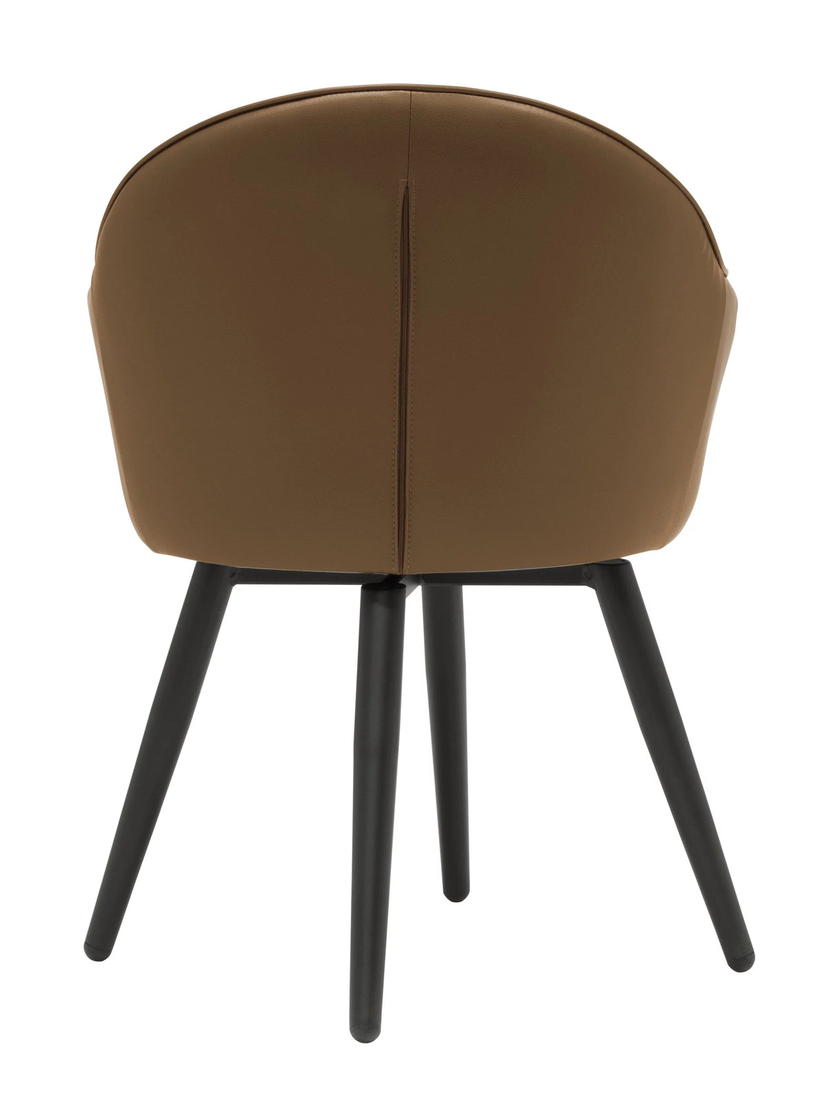Caramel Brown Swivel Dining Office Chair with Arms H42994