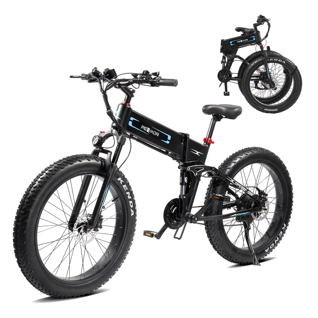 750W 48V 12AH Removable Battery 26" Fat Tire Folding Electric Bike H238