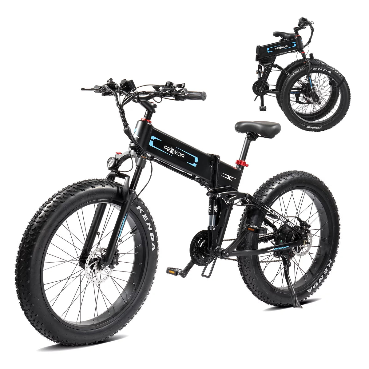 750W 48V 12AH Removable Battery 26" Fat Tire Folding Electric Bike H238