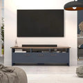 Farmhouse Mid Century Modern 55 inch Wood TV Stand N910