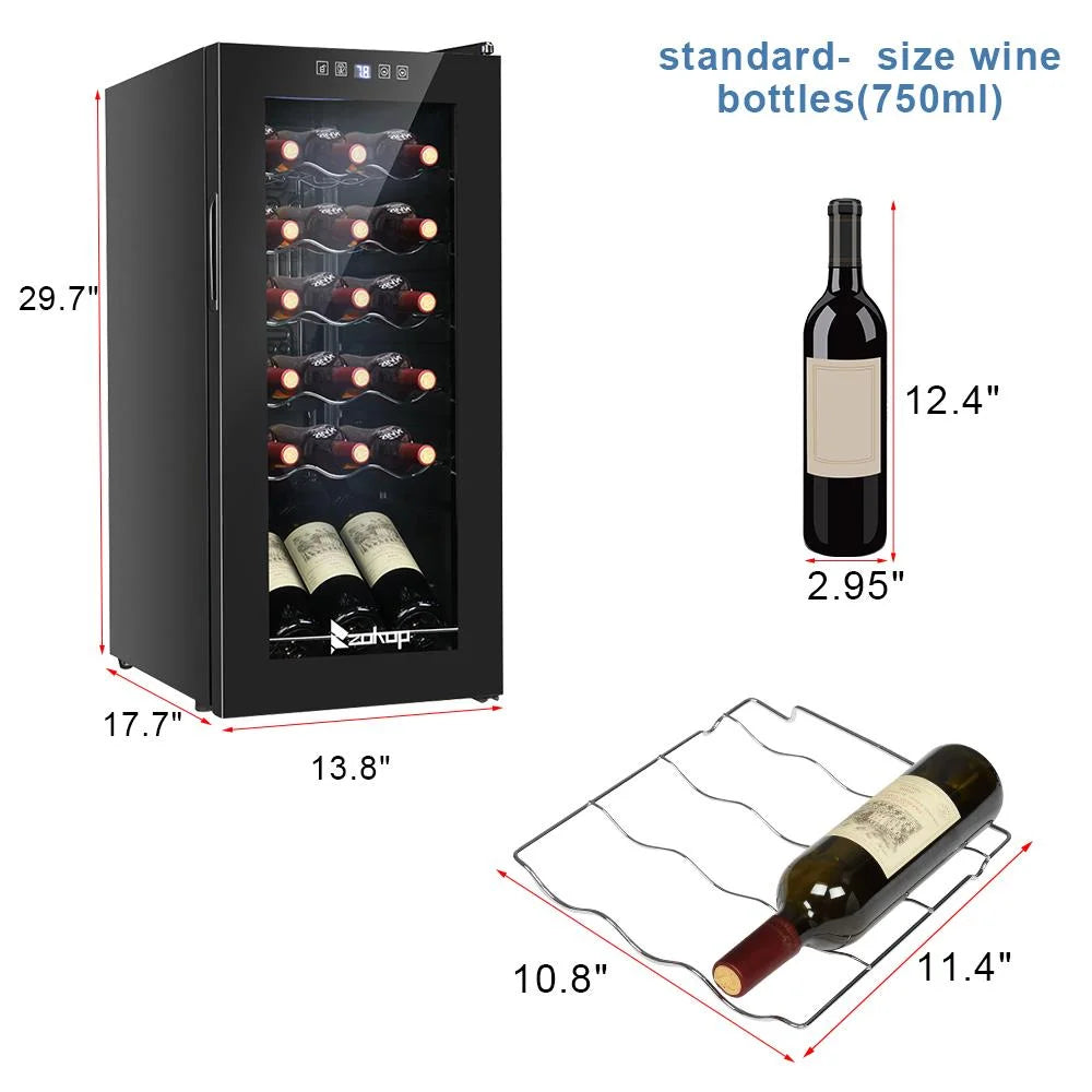 Black 18 Bottle Wine Cooler Y480772