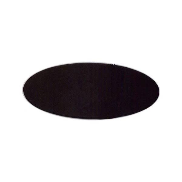 Black Leather Oval Conference Table Pad U412