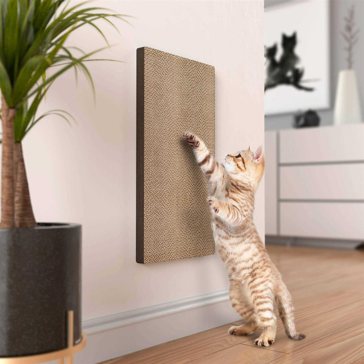 Wall Mount Cat Scratcher with Silvervine Catnip S26466