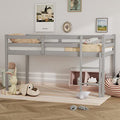 Solid Wood Twin Size Loft Bed with Ladders and Guard Rails V450