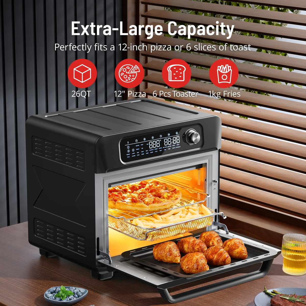 26 QT 24 in 1 Convection Air Fryer Oven J204876
