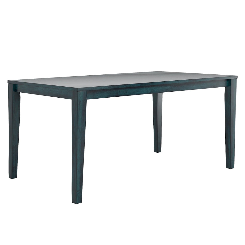 Large Wood Dining Set with 6 Slat Back Chairs G396801