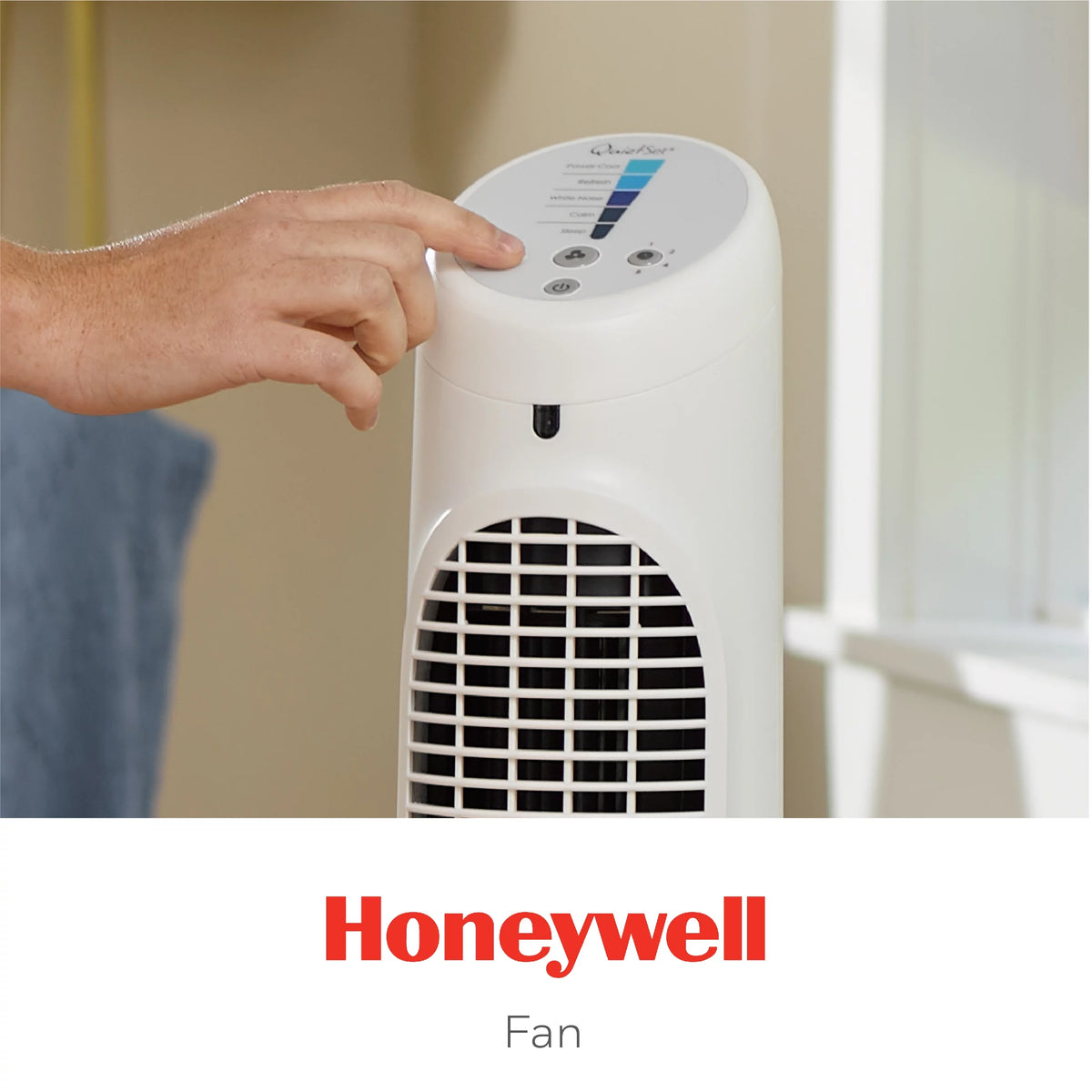 Black QuietSet Oscillating Electric Tower Fan N286