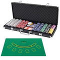500 Jetton Texas Holdem Cards and Dice in Aluminum Case B791