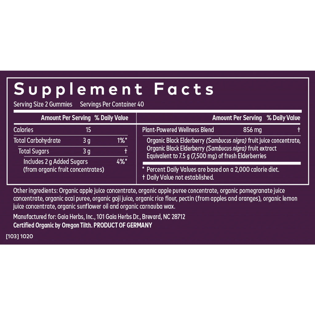 Black Elderberry Adult Daily Gummies O770