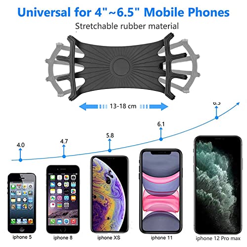 2 Pack Universal Bike Phone Mounts, 360 Rotation Silicone Holders X992939