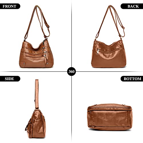 Soft PU Leather Crossbody Bag with Adjustable Strap V2916