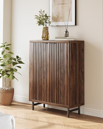 6-Tier Wooden Shoe Cabinet with Doors and Adjustable Shelves E904417