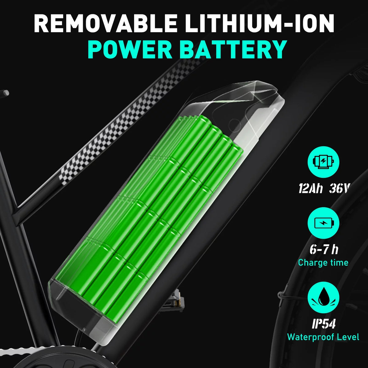 500W Electric Bike 36V 12Ah 7 Speeds U6359