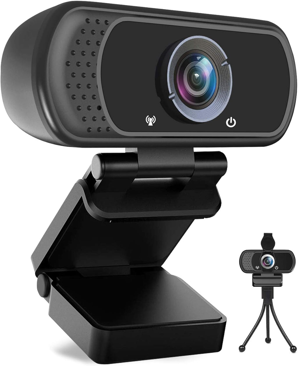 Black 1080P USB Webcam with Microphone L55053