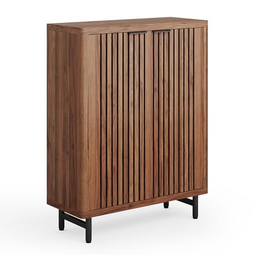 6-Tier Wooden Shoe Cabinet with Doors and Adjustable Shelves E904417