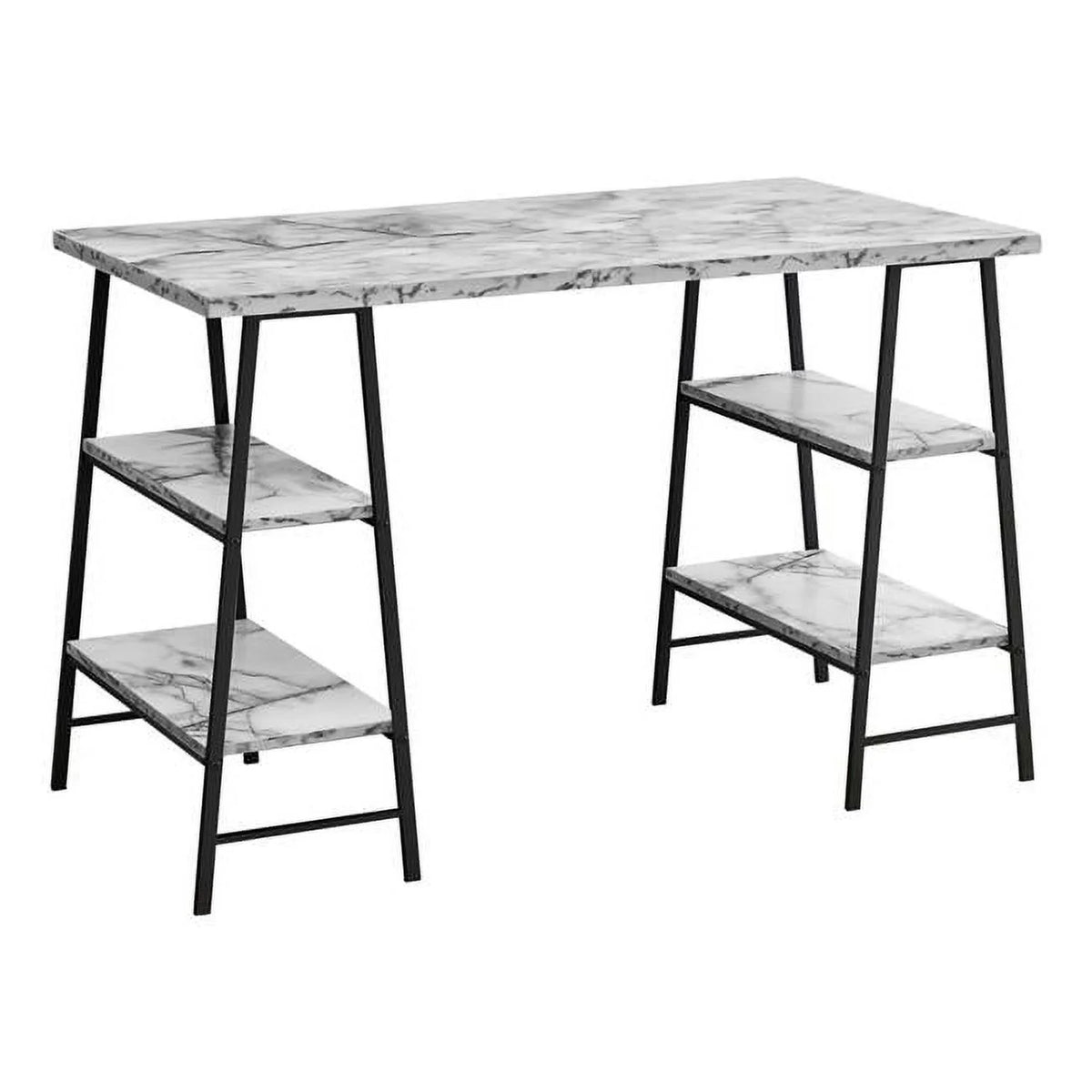 48 in. White & Black Computer Desk S68808
