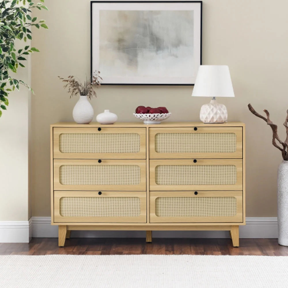 Wooden 6 Drawer Dresser T150