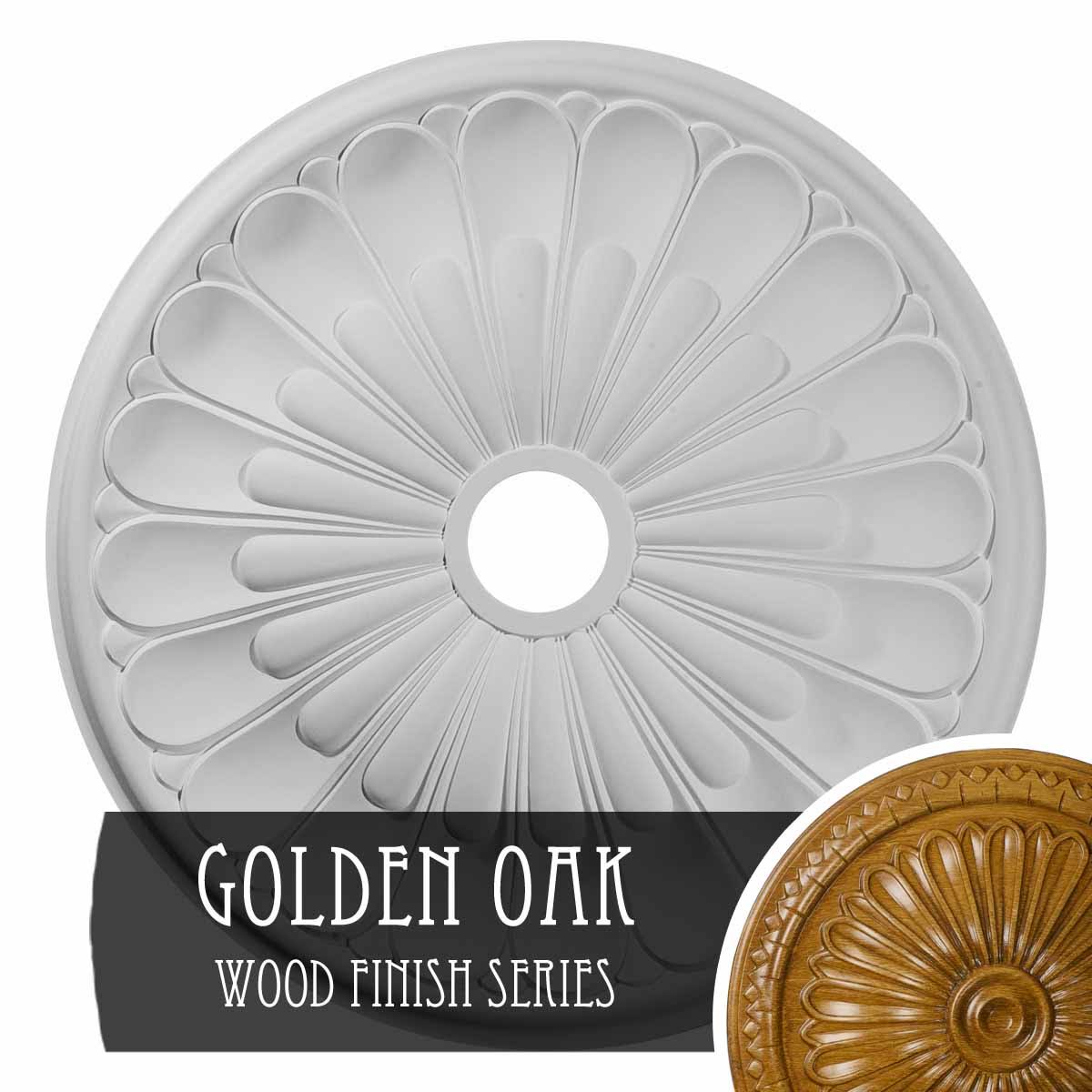 Hand-Painted Golden Oak Ceiling Medallion C563