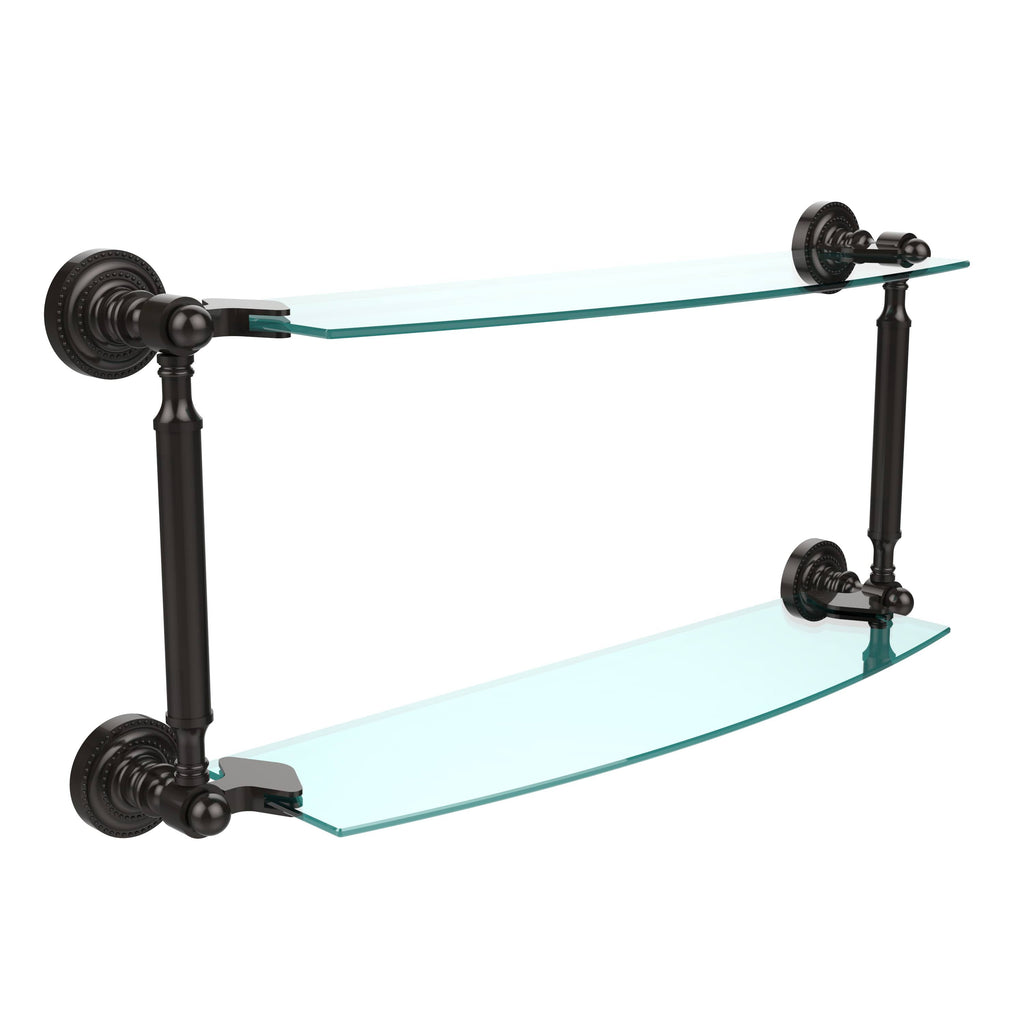 18x22 Two Tiered Glass Shelf Oil Rubbed Bronze O16387