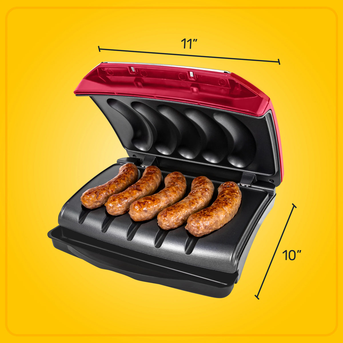 5 Link Electric Sausage and Brat Grill with Oil Drip Tray G93599