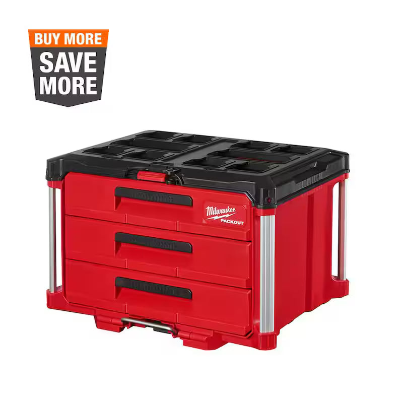 22 in. 3-Drawer Tool Box with Metal Reinforced Corners I807