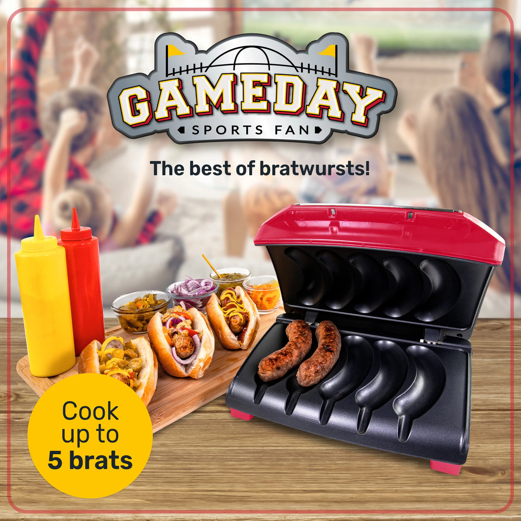 5 Link Electric Sausage and Brat Grill with Oil Drip Tray G93599