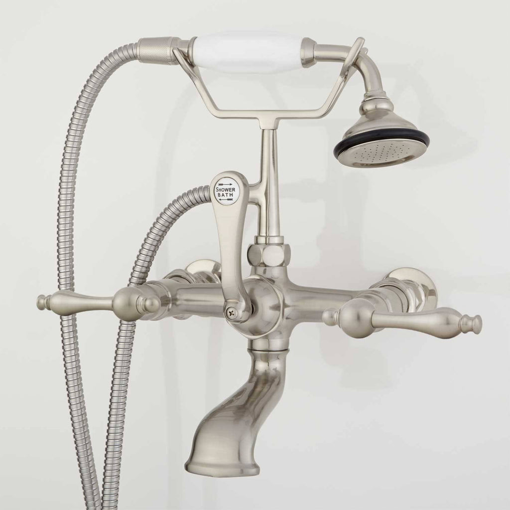 Brushed Nickel Wall-Mount Telephone Faucet and Hand Shower C5932